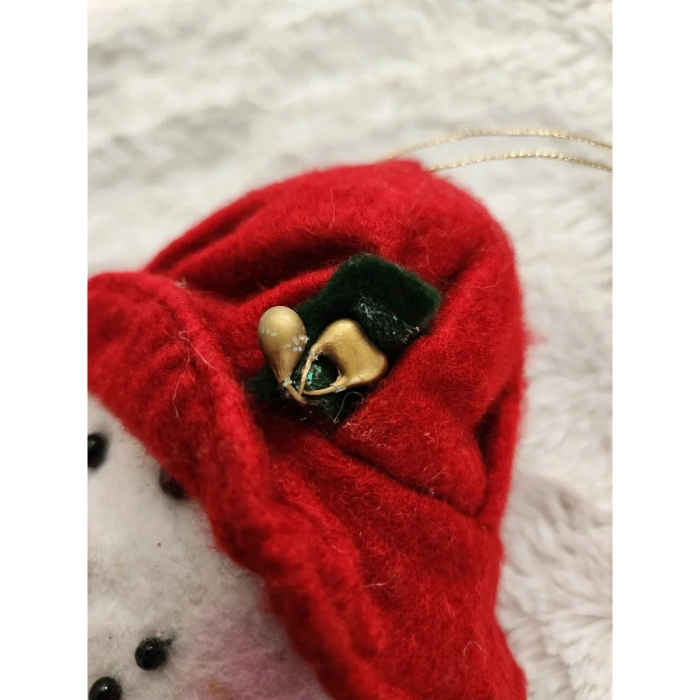 Fabric Christmas Ornament Snowman‎ Head W/ Scarf 6